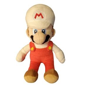 Sanei Super Mario All Star Collection 9.5" Fire Mario Plush Red White